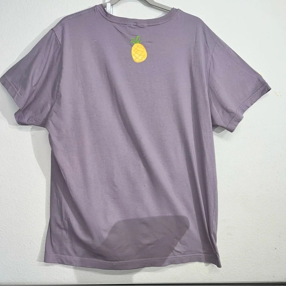 SpongeBob SquarePants Graphic T-Shirt Adult Size XL Purple Crew Neck Nickelodeon
